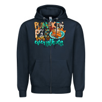 Navy Pumpkin Pie Fixes Everything Zipper Hoodie - CowhideDigitalArt