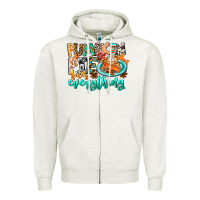 Oatmeal Heather Pumpkin Pie Fixes Everything Zipper Hoodie - CowhideDigitalArt