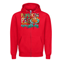 Red Pumpkin Pie Fixes Everything Zipper Hoodie - CowhideDigitalArt