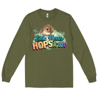 Army Green Little mister hops a lot Easter day Long Sleeve Tee - HowdyJamesFarm