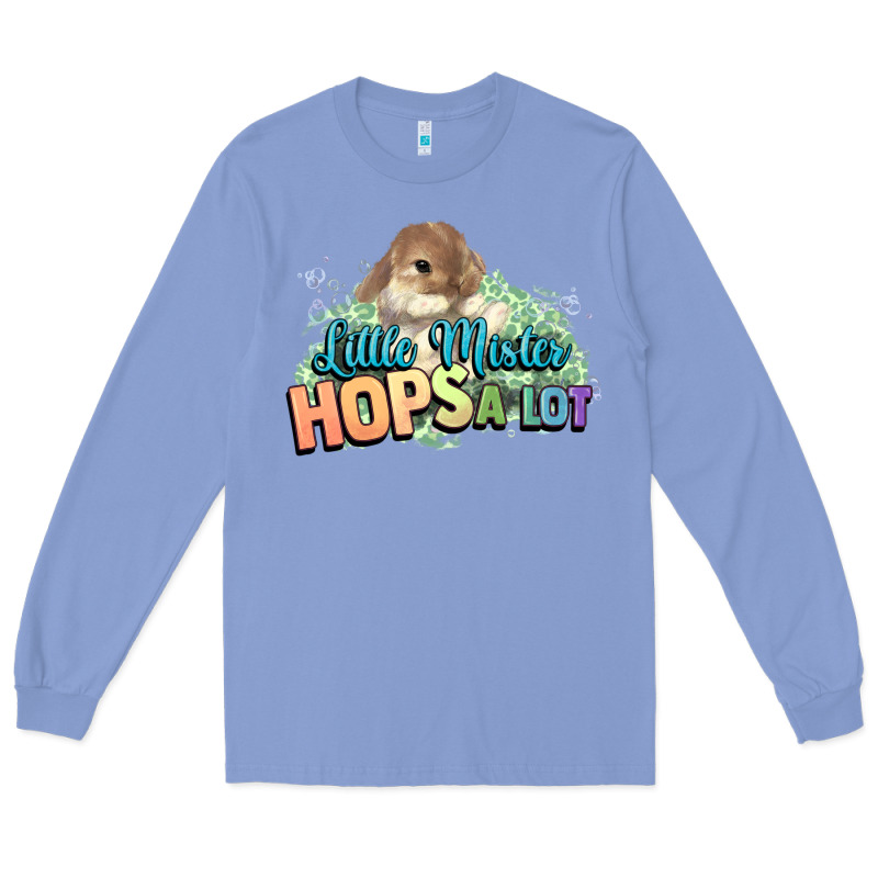 Little Mister Hops A Lot Easter Day Long Sleeve Tee by HowdyJamesFarm | Teevron