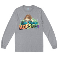 Heather Grey Little mister hops a lot Easter day Long Sleeve Tee - HowdyJamesFarm