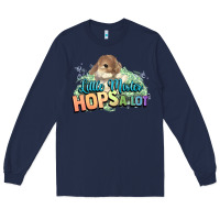 Navy Little mister hops a lot Easter day Long Sleeve Tee - HowdyJamesFarm