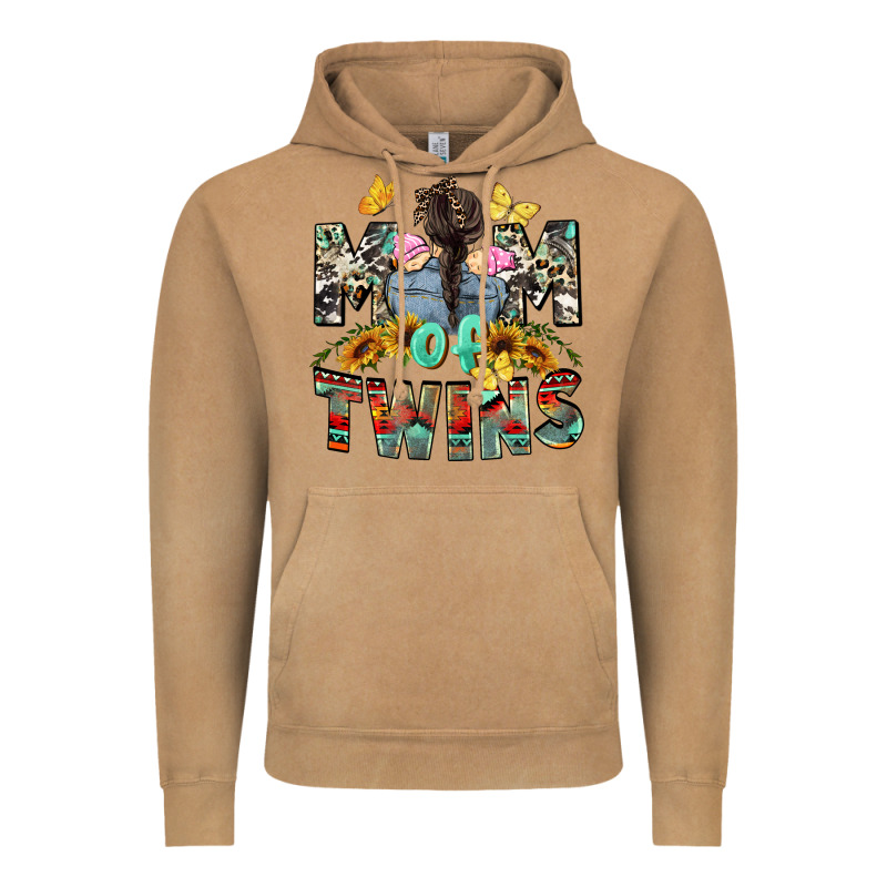 Mom Of Twins Girls Mother's Day Vintage Hoodie by CowGirlArtShop | Teevron