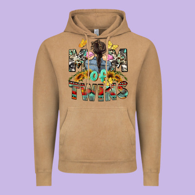 Mom Of Twins Girls Mother's Day Vintage Hoodie Designed By Cowgirlartshop