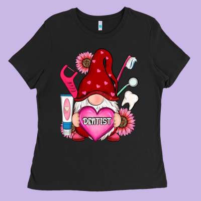 Valentines Day Dentist Gnome Ladies Tee Designed By Ranaportraitstore