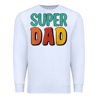 White super dad Premium Sweatshirt - Artiststas