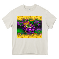 Cream mardi gras lips Heavy Core Tee - LillyAllenDesigns