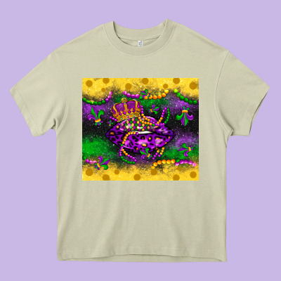 Mardi Gras Lips Heavy Core Tee Designed By Lillyallendesigns