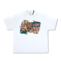White Love Horse Urban Heavy Tee - HowdyJamesFarm