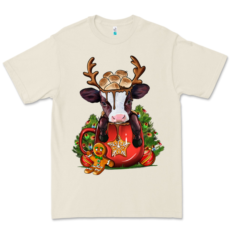 Christmas Baby Cow Hot Cocoa Premium Tee by Jasminsmagicworld | Teevron