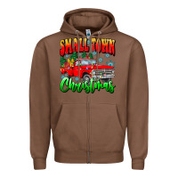 Chestnut Small town Christmas Zipper Hoodie - CowhideDigitalArt