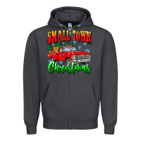 Smoke Small town Christmas Zipper Hoodie - CowhideDigitalArt