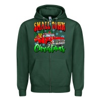 Sports Green Small town Christmas Zipper Hoodie - CowhideDigitalArt