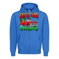 True Royal Small town Christmas Zipper Hoodie - CowhideDigitalArt