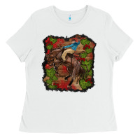 White valentines day cowboy cactus rose Ladies Tee - RanaPortraitStore