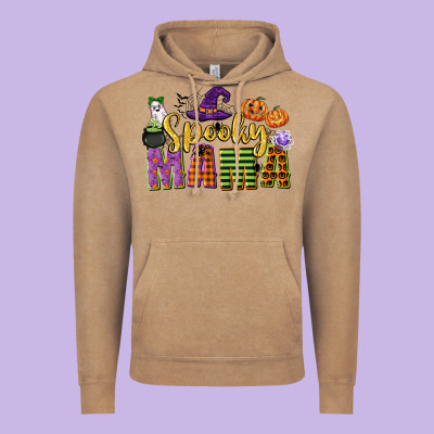 Spooky Mama Vintage Hoodie Designed By Cowgirlartshop