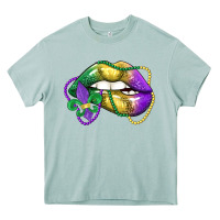 Arona mardi gras lips Heavy Core Tee - LillyAllenDesigns
