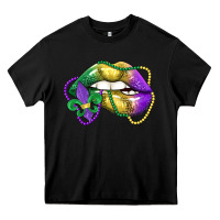 Mardi Gras Lips Heavy Core Tee | Teevron