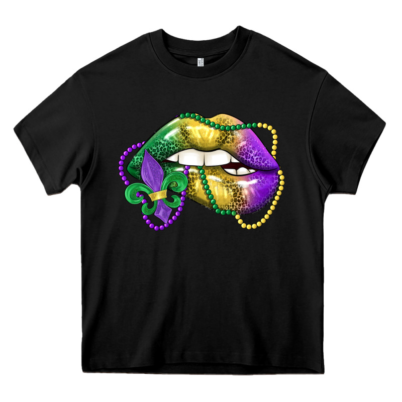 Mardi Gras Lips Heavy Core Tee by LillyAllenDesigns | Teevron