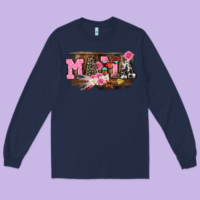Mother's Day Mama Long Sleeve Tee Designed By Cowgirlartshop