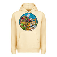 Pina Colada Christmas  farm animals Premium Hoodie - FaDigitalArtStudio