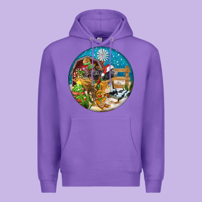 Christmas  Farm Animals Premium Hoodie Designed By Fadigitalartstudio