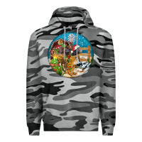 Slate Camo Christmas  farm animals Premium Hoodie - FaDigitalArtStudio