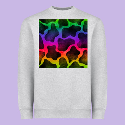 Colorful Cow Seamless Pattern Heavyweight Sweatshirt Designed By Bundleandbundleshop