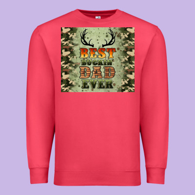 Best Buckin' Dad Ever Premium Sweatshirt Designed By Artiststas