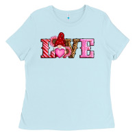 Baby Blue valentines day gnomes love Ladies Tee - RanaPortraitStore