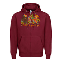 Burgundy western Christmas Zipper Hoodie - CowhideDigitalArt