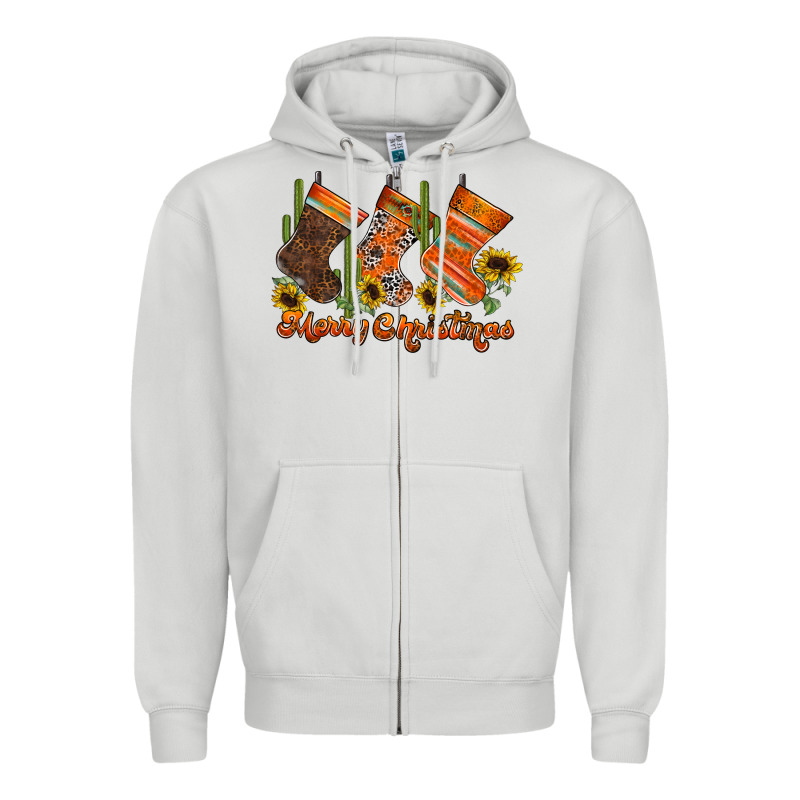 Western Christmas Zipper Hoodie by CowhideDigitalArt | Teevron