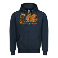 Navy western Christmas Zipper Hoodie - CowhideDigitalArt