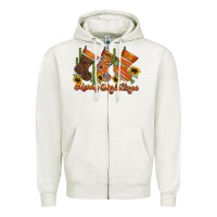 Oatmeal Heather western Christmas Zipper Hoodie - CowhideDigitalArt