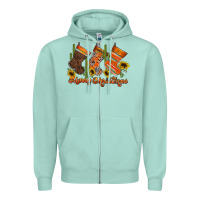 Seafoam western Christmas Zipper Hoodie - CowhideDigitalArt