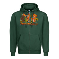 Sports Green western Christmas Zipper Hoodie - CowhideDigitalArt
