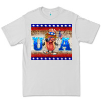 Dove Grey usa hot dog Premium Tee - BarkalooDesign