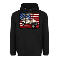Black golf cart american flag Heavyweight Hoodie - Artiststas