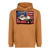 Meerkat golf cart american flag Heavyweight Hoodie - Artiststas