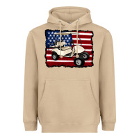 Mushroom golf cart american flag Heavyweight Hoodie - Artiststas