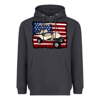 Smoke golf cart american flag Heavyweight Hoodie - Artiststas