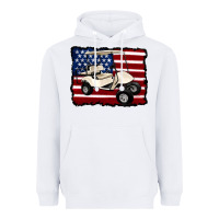 White golf cart american flag Heavyweight Hoodie - Artiststas