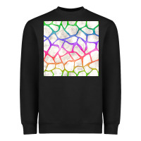 Black Watercolor Rainbow Giraffe Seamless Pattern Heavyweight Sweatshirt - BundleAndBundleShop