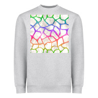Heather Grey Watercolor Rainbow Giraffe Seamless Pattern Heavyweight Sweatshirt - BundleAndBundleShop