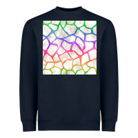Navy Watercolor Rainbow Giraffe Seamless Pattern Heavyweight Sweatshirt - BundleAndBundleShop