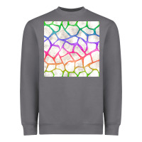 Storm Watercolor Rainbow Giraffe Seamless Pattern Heavyweight Sweatshirt - BundleAndBundleShop