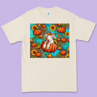 Fall Pumpkin Lamb Premium Tee Designed By Jasminsmagicworld