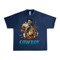 Navy Little Cowboy Midilli Horse kid boy Urban Heavy Tee - HowdyJamesFarm