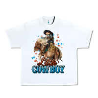 White Little Cowboy Midilli Horse kid boy Urban Heavy Tee - HowdyJamesFarm